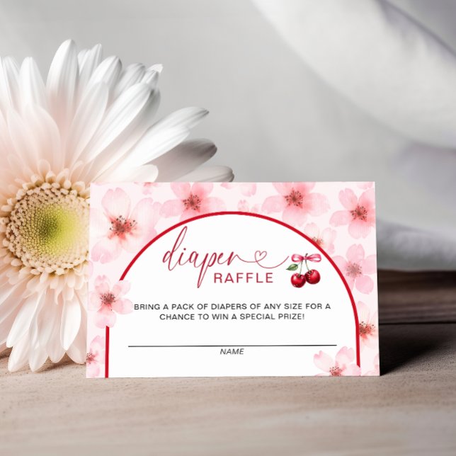Tarjeta De Recepción Cerezo en flor Baby Shower Diaper Raffle (Subido por el creador)