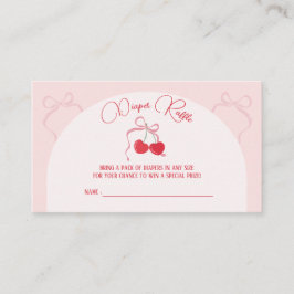 Tarjeta De Recepción Cerezo en la ducha de bebé rosada