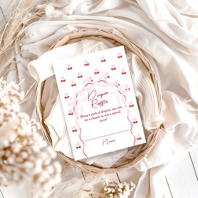 Tarjeta De Recepción Cerezo en la parte superior rosada Baby Shower Dia (Subido por el creador)