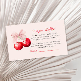 Tarjeta De Recepción Cerezo en la parte superior rosada del pañal de va