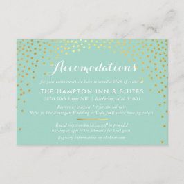 Tarjeta De Recepción CERRAMIENTO chic rustico mini confeti dorado menta