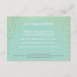 Tarjeta De Recepción CERRAMIENTO chic rústico mini confeti menta dorado