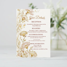 Tarjeta De Recepción Cerramiento de estilo bohemio y botánico