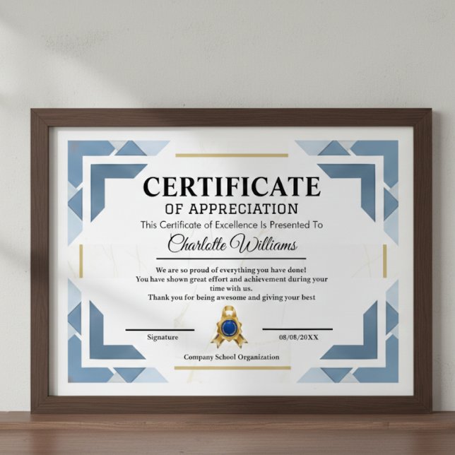 Tarjeta De Recepción Certificate of Achievement for Kids (Subido por el creador)