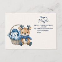 Cesta de renos azules Baby Shower Diapper Raffle