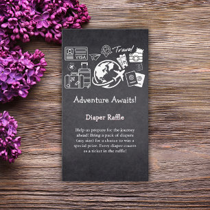 Tarjeta De Recepción Chalkboard Adventure espera Baby Shower
