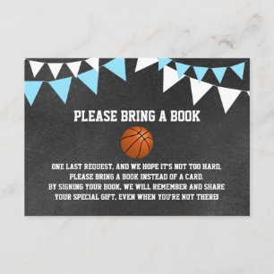 Tarjeta De Recepción Chalkboard BASKETBALL Trae una ducha de bebé en un