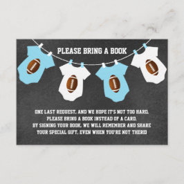 Tarjeta De Recepción Chalkboard FOOTBALL Trae una ducha de bebé en un l