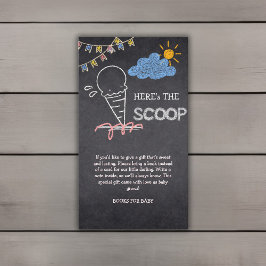 Tarjeta De Recepción Chalkboard Ice Cream Scoop Drawing Baby Shower