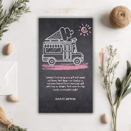 Tarjeta De Recepción Chalkboard Ice Cream Truck Baby Shower