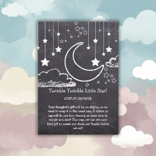 Tarjeta De Recepción Chalkboard Twinkle Twinkle Little Star Baby Shower