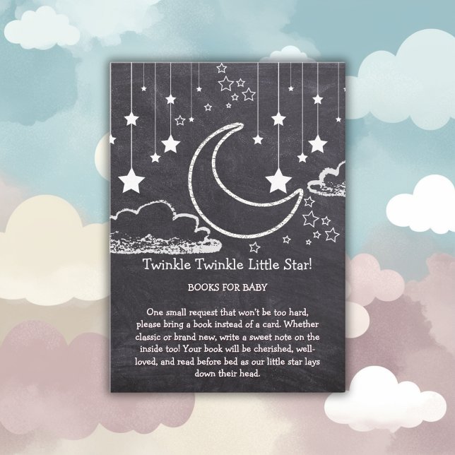 Tarjeta De Recepción Chalkboard Twinkle Twinkle Little Star Baby Shower (Subido por el creador)