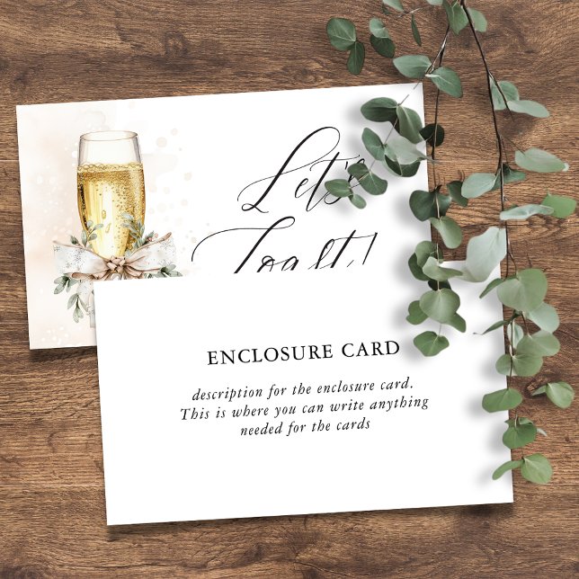 Tarjeta De Recepción Champagne Brindemos Invierno Genérico (Subido por el creador)