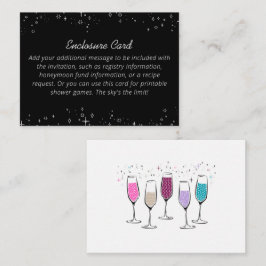 Tarjeta De Recepción Champagne Chic Elegante Despedida de Soltera