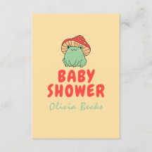 champiñón con Baby Shower de rana