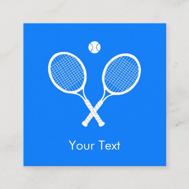 Tarjeta De Recepción Chaquetas de tenis con Personalizado azul Ball Ult (Anverso)