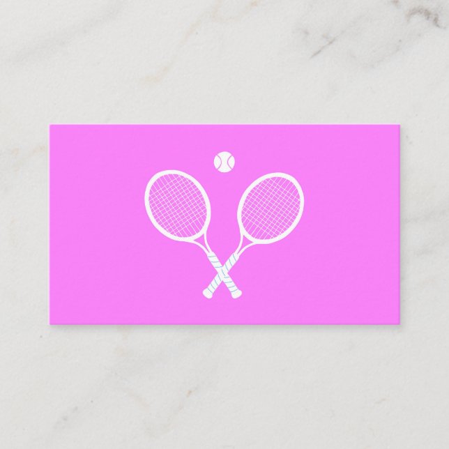 Tarjeta De Recepción Chaquetas de tenis y rosa Fiesta de bolas (Anverso)