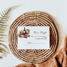 Tarjeta De Recepción Charcuterie Board Wine Raffle Bridal Shower Game