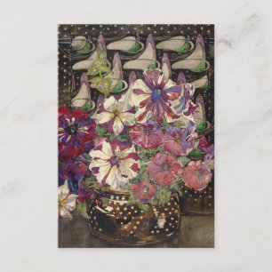 Tarjeta De Recepción Charles Rennie Mackintosh - petunias