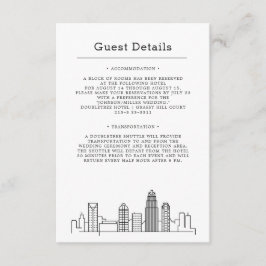 Tarjeta De Recepción Charlotte Boda | Información de invitado
