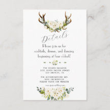 Charm Ivory Cream Flores Antlers Bodas Detalles