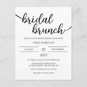 Tarjeta De Recepción Cheap Bridal Shower Brunch Invitation