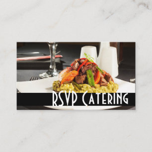 Tarjeta De Recepción Chef de Catering Planificador de Bodas Comida Rest