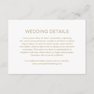 Tarjeta De Recepción Chelsea Gold Boda moderno