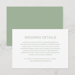 Tarjeta De Recepción Chelsea Sage Green Modern Boda