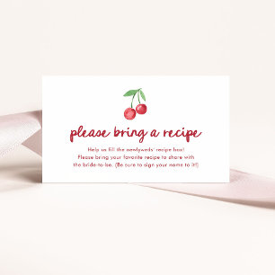 Tarjeta De Recepción Cherries Retro Rojo Whimsical Solicitud de recet