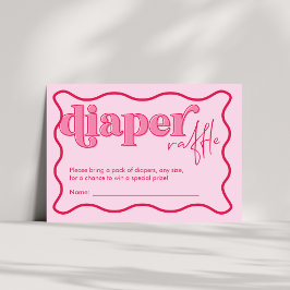 Tarjeta De Recepción Cherry Baby Shower Diaper Raffle Enclosure Card