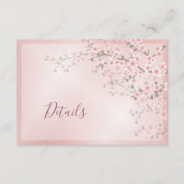 Tarjeta De Recepción Cherry Blossom Dusty Pink 