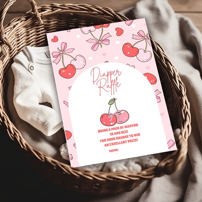 Tarjeta De Recepción Cherry en la cima de Diapper Raffle (Subido por el creador)
