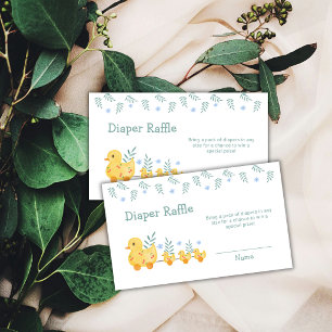 Tarjeta De Recepción Cherry Goma Mamá Pato Pañal Rifa Baby Shower