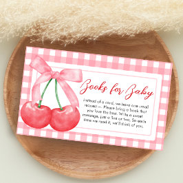Tarjeta De Recepción Cherry on Top Baby Shower Books for Baby