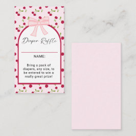 Tarjeta De Recepción Cherry On Top Baby Shower Diaper Raffle Game