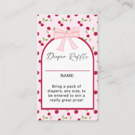 Tarjeta De Recepción Cherry On Top Baby Shower Diaper Raffle Game