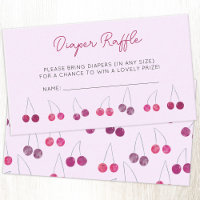 Cherry Pink Baby Shower Diaper Raffle