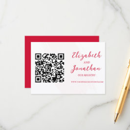 Tarjeta De Recepción Cherry Red Wedding Registry