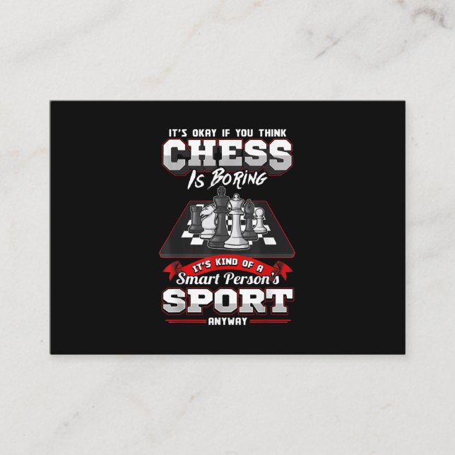 Tarjeta De Recepción Chess Funny Cita Humor Sayings (Anverso)