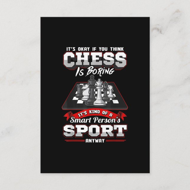 Tarjeta De Recepción Chess Funny Cita Humor Sayings (Anverso)