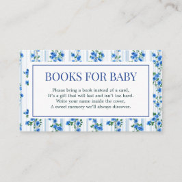 Tarjeta De Recepción Chic Boho Blue Wildflower Boy floral Baby Shower 