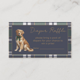 Tarjeta De Recepción Chic elegant Fancy Dog R.L. theme Diaper Raffle