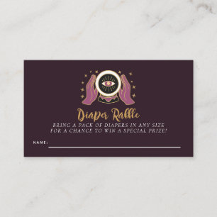 Tarjeta De Recepción Chica adivina del destino Baby Shower Rifa de paña