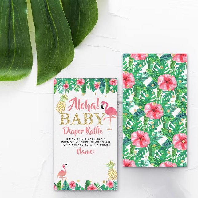 Tarjeta De Recepción Chica Baby Shower Diaper de la playa de verano tro (Subido por el creador)