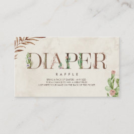 Tarjeta De Recepción Chica Baby Shower Diaper inspirado en el cuero de 