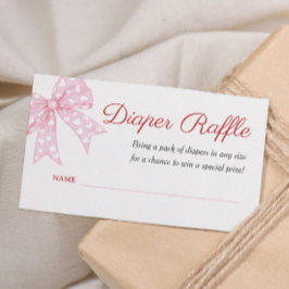Tarjeta De Recepción Chica Baby Shower Diaper Raffle Ticket