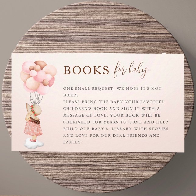 Tarjeta De Recepción Chica Baby Shower Flying Balloon Book for Baby (Subido por el creador)