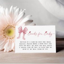 Tarjeta De Recepción Chica Baby Shower: Libros de vacas rosadas para be