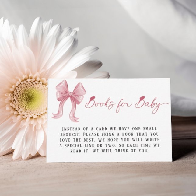 Tarjeta De Recepción Chica Baby Shower: Libros de vacas rosadas para be (Subido por el creador)